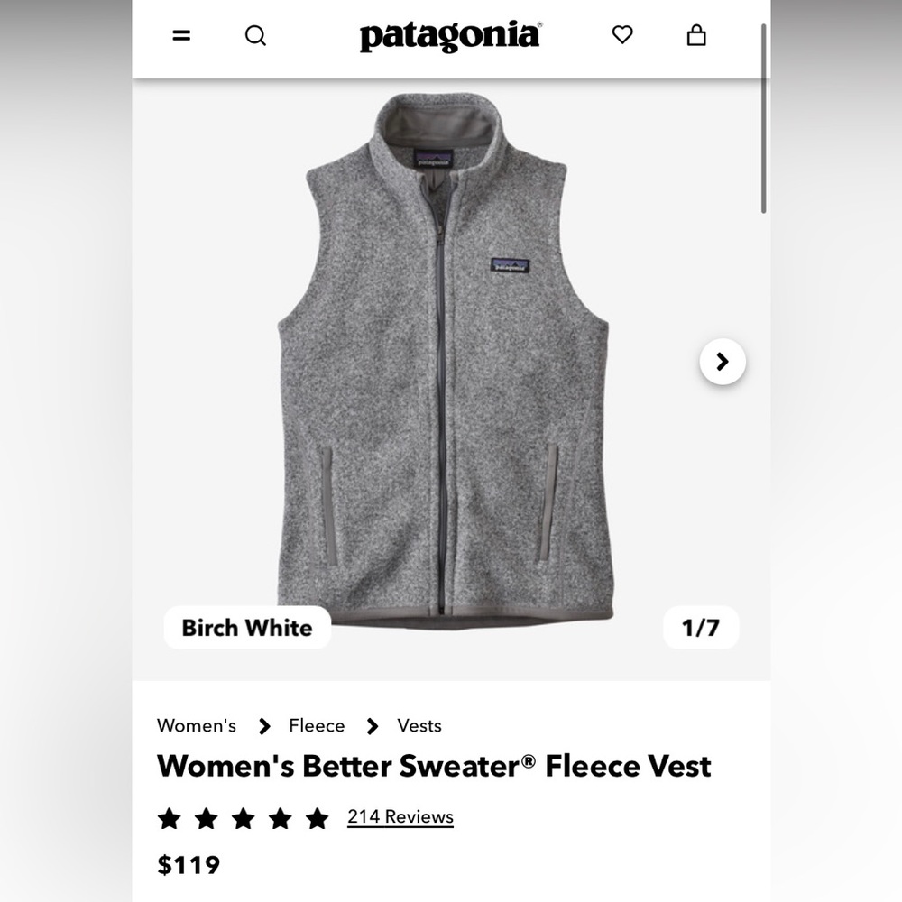 Patagonia women’s vest
